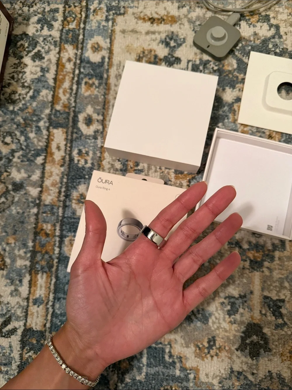 Oura Ring 4 Silver Size 7 + Dexcom Stelo CGM Bundle | lightly used